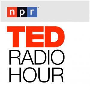 The logo for TED Radio Hour, a podcast that supplements the video sensation "TED Talks." Intelligent guests share their research and findings on what ever medium they are on the forefront of. Often discusses current events. 