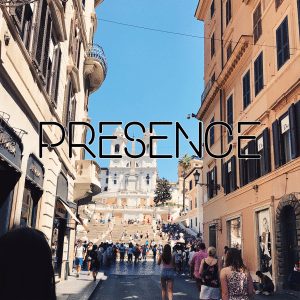 An instagram photo of the street walking up to the world famous Spanish Steps in Rome Italy. This is the last part of a collage of images that together say Your Online Presence Can Make Or Break Your Business by Felice Marketing.